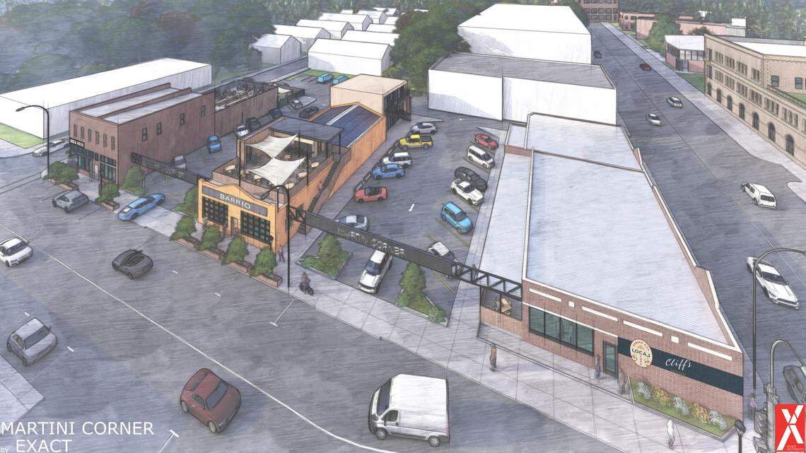 A rendering of the new Barrio Taqueria with rooftop deck. It is scheduled to open in October.