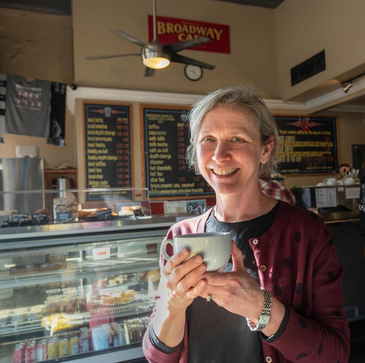Sara Honan, co-owner of Broadway Cafe and Roasting Co., which she founded in 1992.