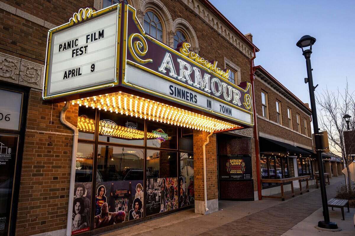 Screenland Armour Theatre at 408 Armour Rd., is pictured on Friday, March 27, 2026, in North Kansas City.
