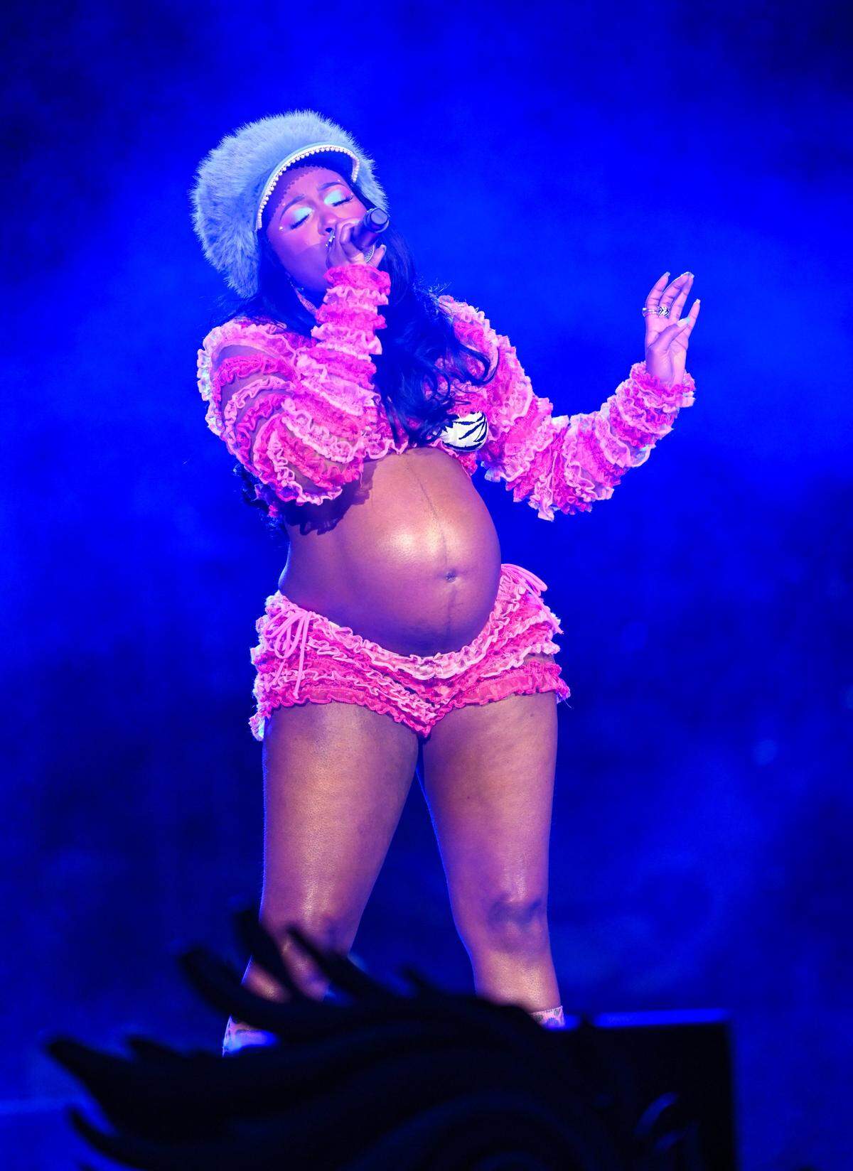 Baby Tate performs as an opener before the Chappell Roan concert on Saturday, Oct. 4, 2025, at the National WWI Museum and Memorial in Kansas City.