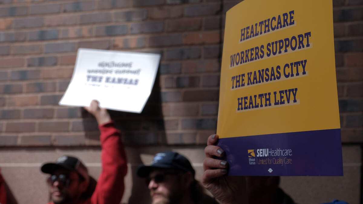 Healthcare workers, faith leaders, activists and union leaders rallied outside of University Health Truman Medical Center on Monday morning in support of extending Kansas City’s healthcare levy. Voters decide the measure during Tuesday’s elections.