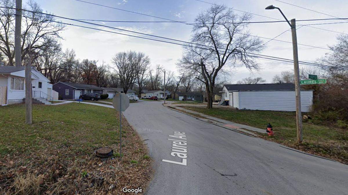 A man allegedly armed with a gun was injured in a police shooting when two Kansas City officers opened fire during a domestic disturbance late Sunday, according to the Missouri State Highway Patrol, which is investigating. This Google Maps Street View image of the area is from 2023.