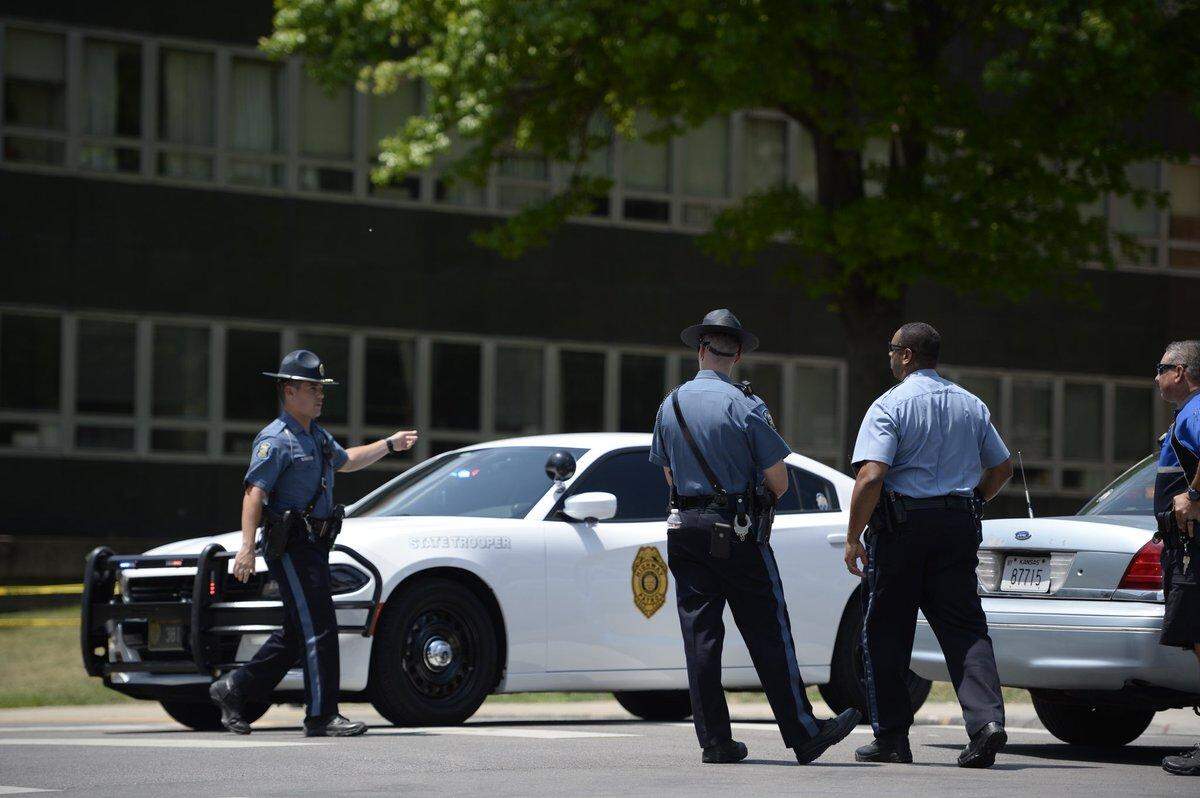 A Wyandotte County sheriff's deputy died and another was in critical condition after a shooting near the county courthouse in Kansas City, Kansas on Friday, June 15, 2018.