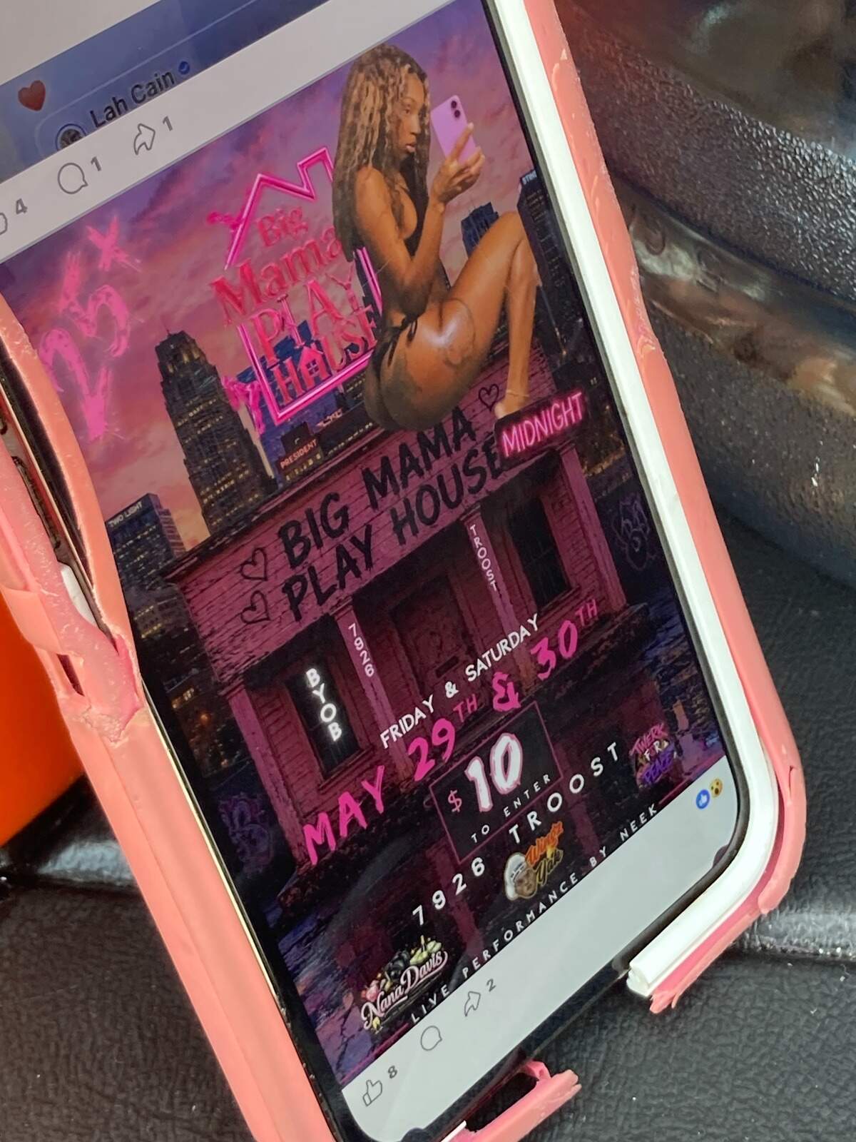 An online advertisement promotes Big Mama’s Play House, 7926 Troost Ave., the party locale where nine people were shot on Saturday morning, June 6, 2026.