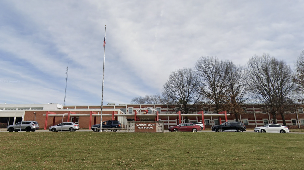 Raytown South High School, captured by Google Streetview in December 2023.