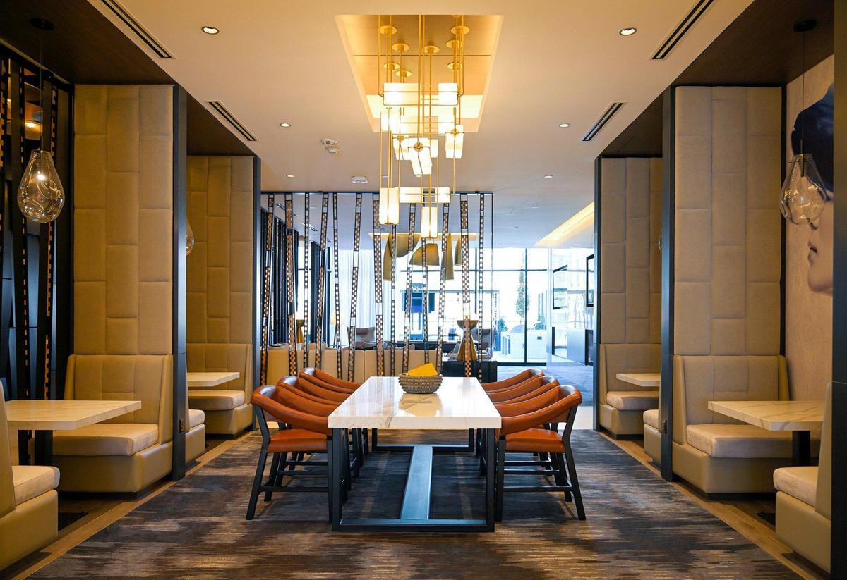 A working space at the new Three Light Luxury Apartments.