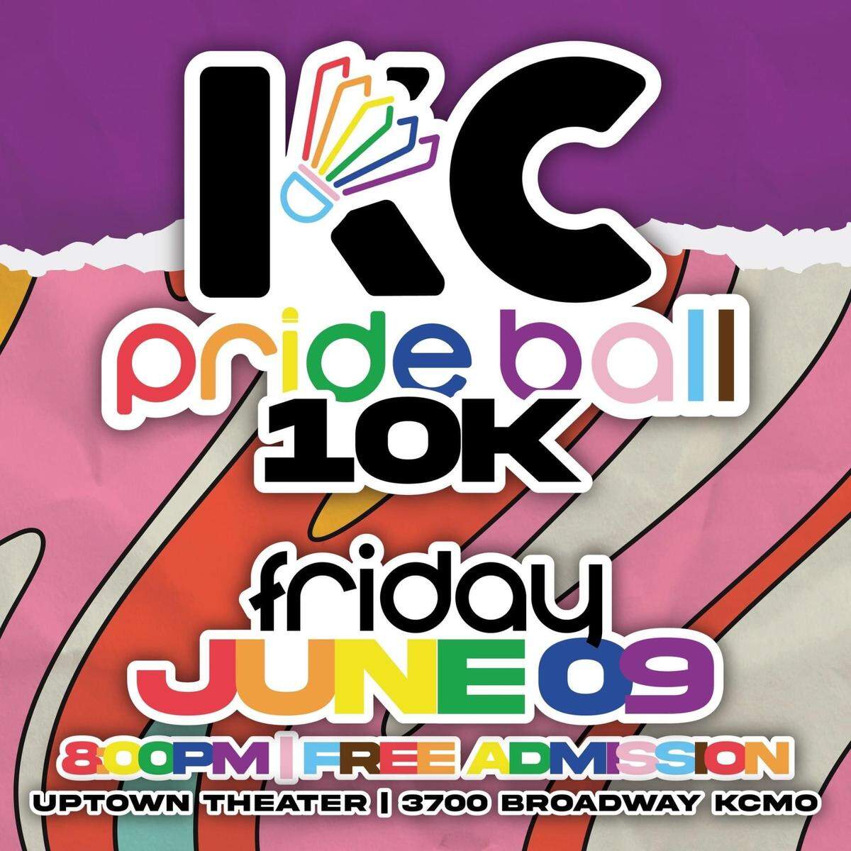 A flier advertises the Pride Ball, starting 8 p.m. Friday at the Uptown Theater. Organized by Kansas City Pride Community Alliance, it is offered with free admission.