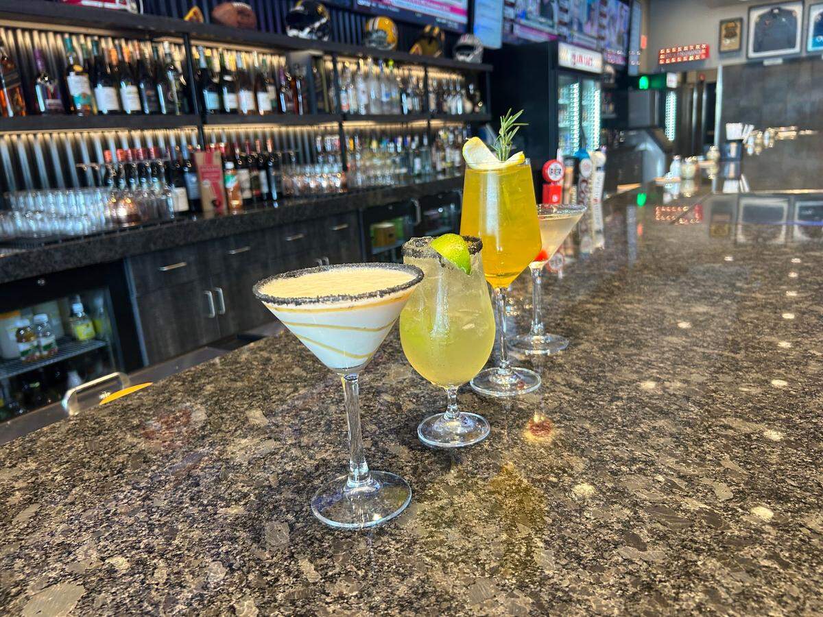 The salted caramel martini, classic margarita, winter clementine and pear tree martini are a few of the cocktails at Ava Rae’s.