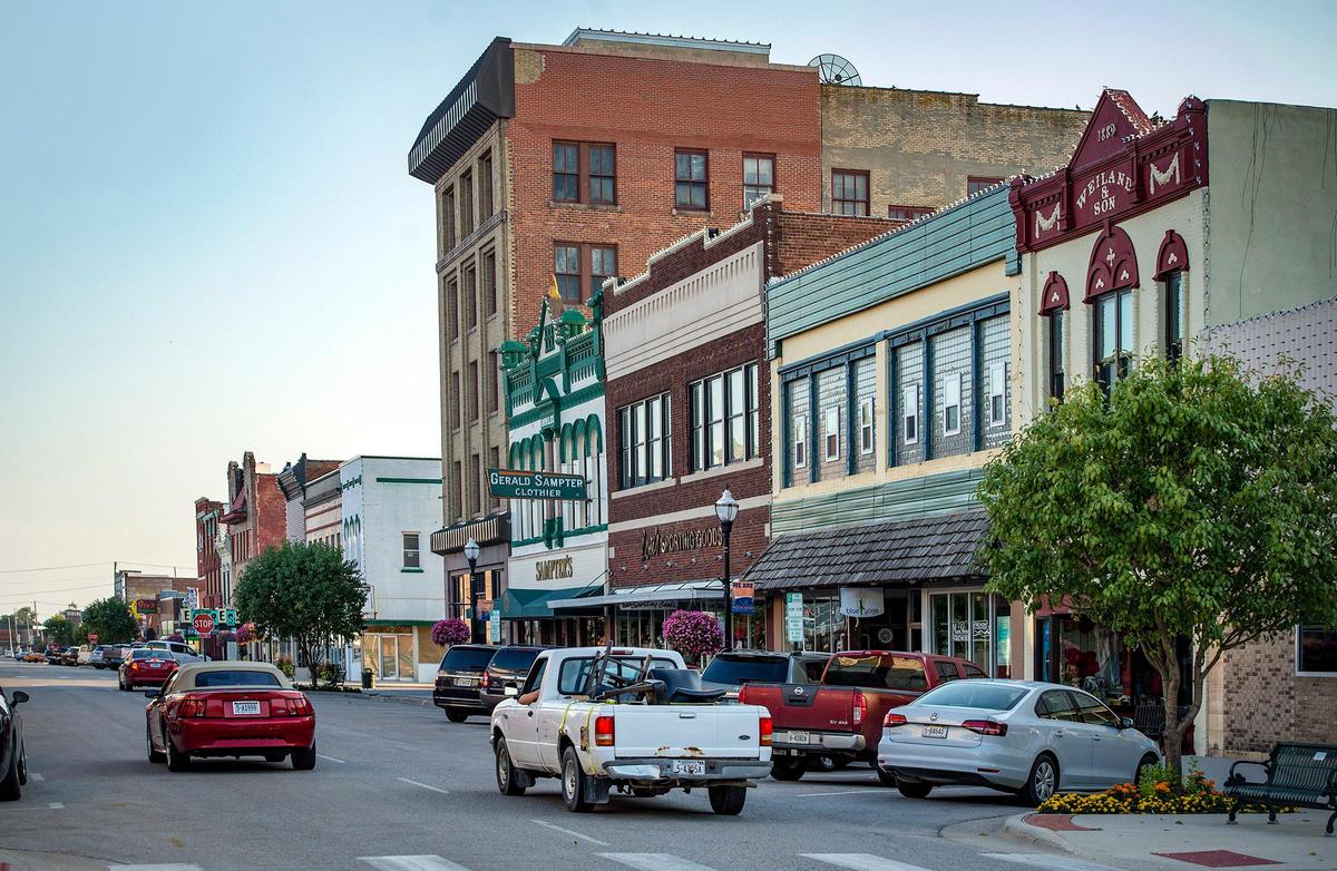 The historic downtown in Fremont, Nebraska. Kris Kobach provided legal help to defend the town’s occupancy ordinance, which required anyone renting property to state whether they were U.S. citizens or non-citizens.