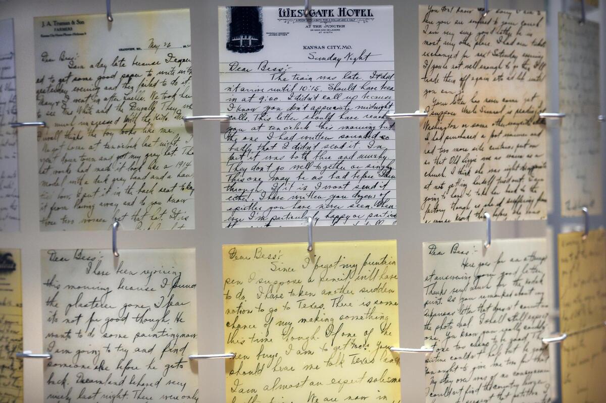 Some of the letters Harry Truman wrote to his beloved wife, Bess.