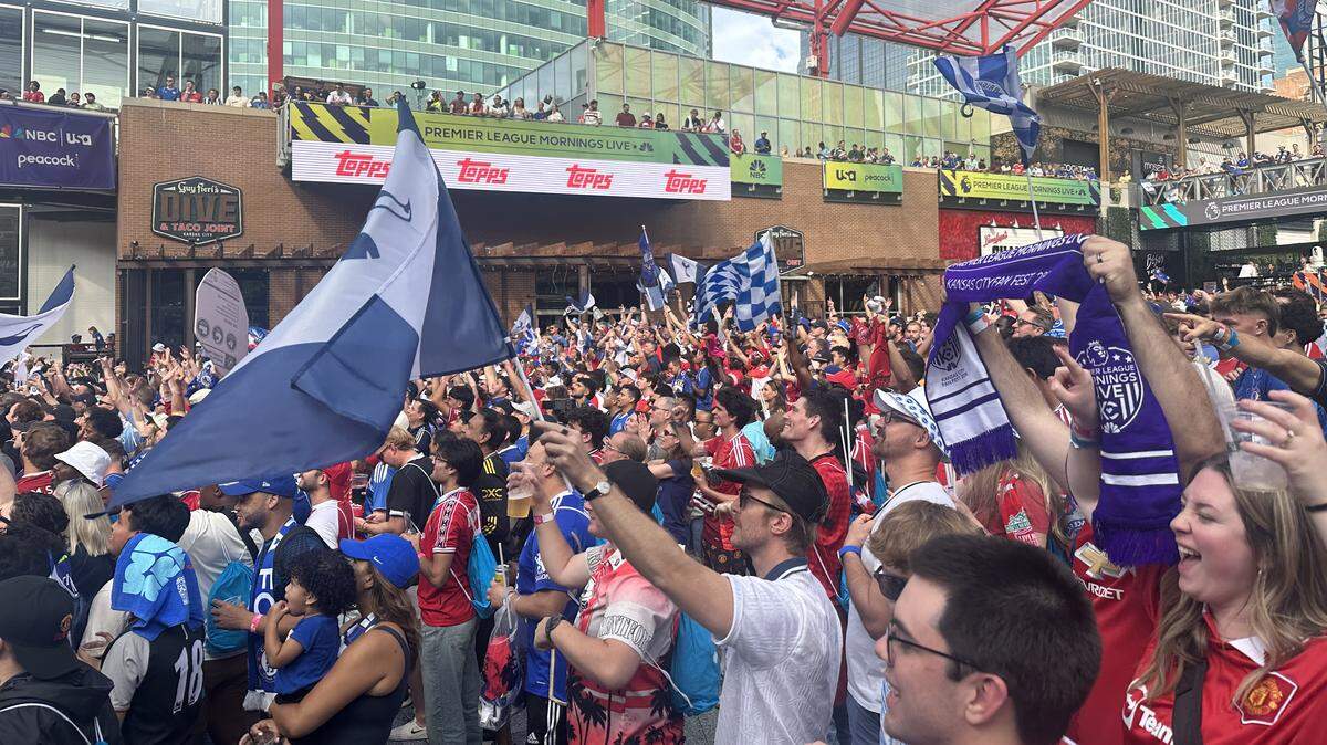 Soccer fans from Kansas City (and beyond) packed KC Power & Light for Premier League Fan Fest on Saturday, Sept. 20, 2025.