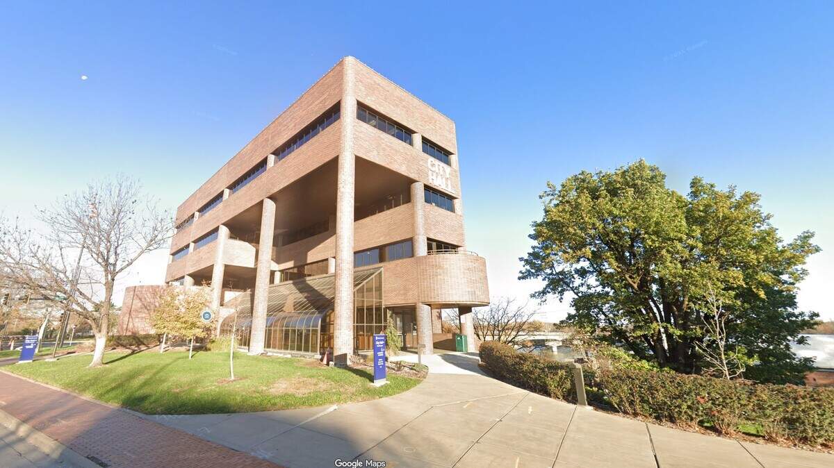 A city worker authorized to carry a firearm shot and killed a 28-year-old out-of-state man during a physical altercation after he allegedly forced his way into Lawrence City Hall and breached a secured area on the building’s fourth floor, where the city manager’s offices are located. This Google Maps Street View image of the area is from 2024.