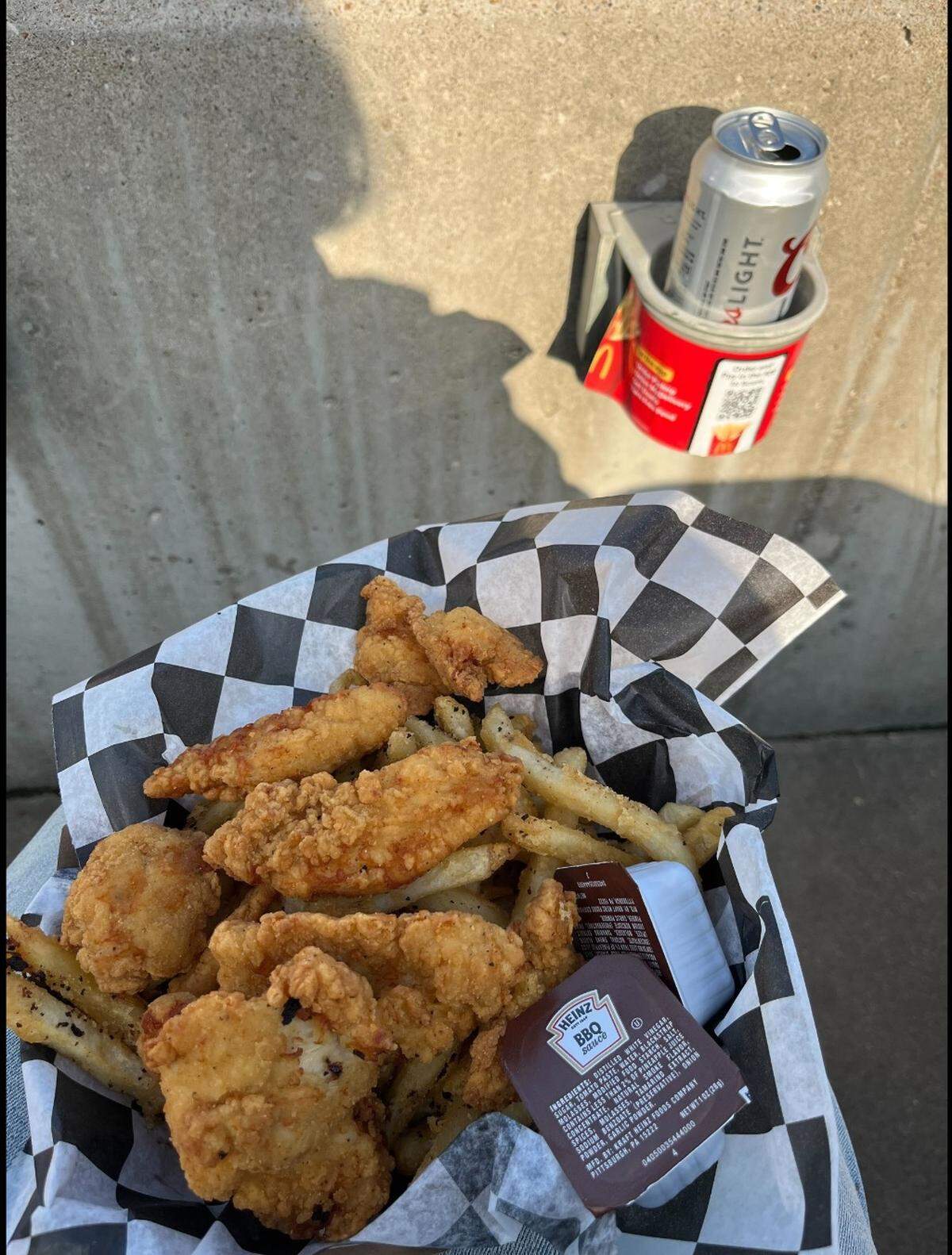 Chicken tenders ($14) and beer ($3 on Thursdays) purchased at Legends Field, 1800 Village West Parkway in Kansas City, Kansas.