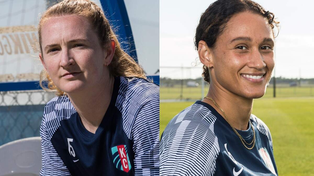 Fast friends off the field, soccer stars Sam Mewis, left, and Lynn Williams are at the forefront of the Kansas City Current’s roster overhaul entering the 2022 season.