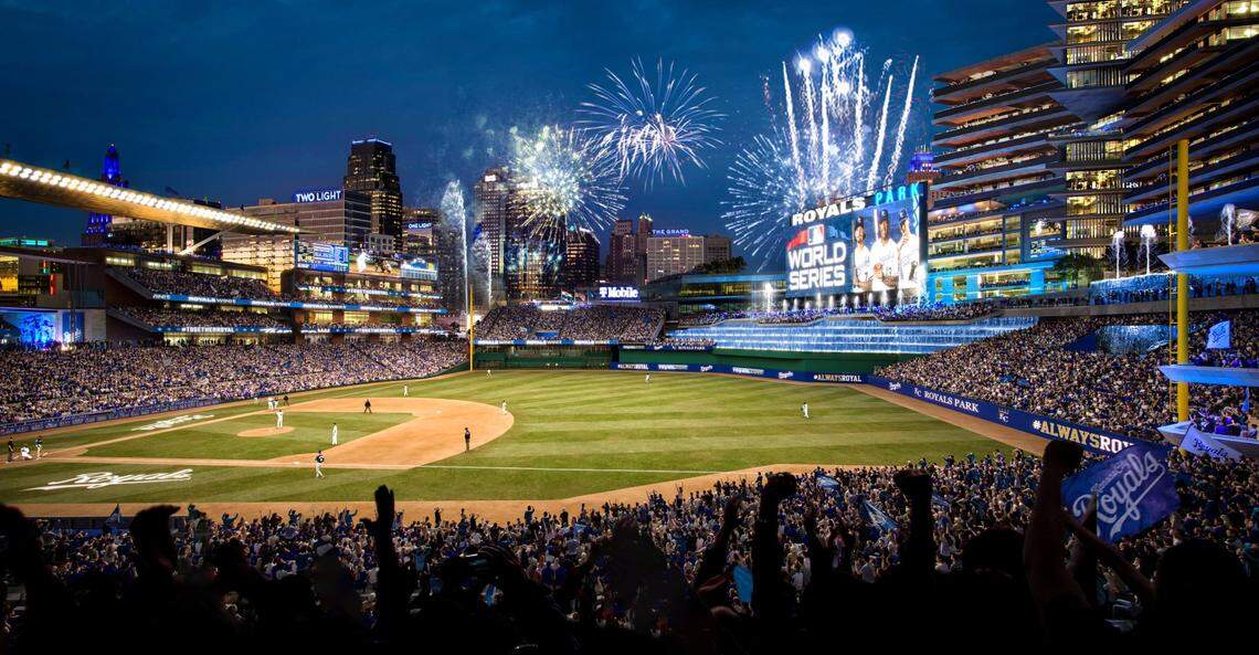 Rendering of the Royals proposed downtown ballpark