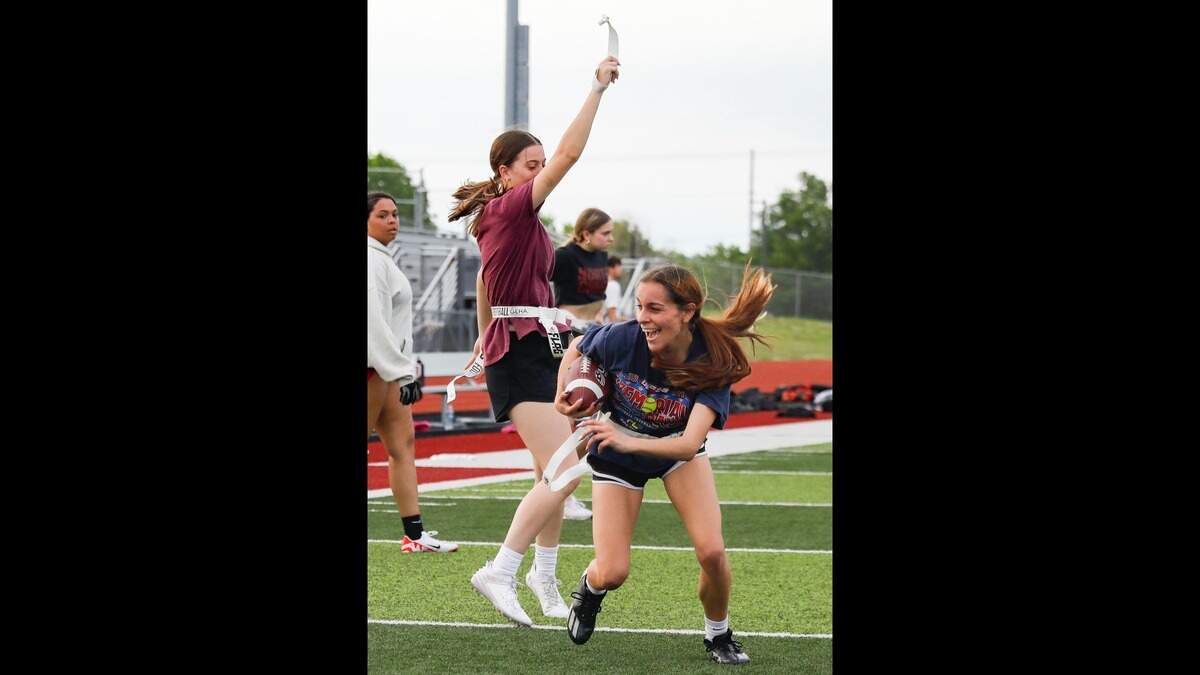 Lee’s Summit North flag football players have fun on the field.