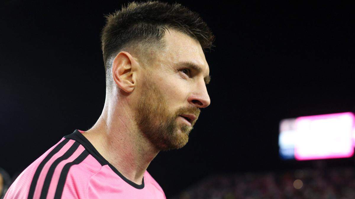 Inter Miami CF forward Lionel Messi (10) looks on after a game against the Colorado Rapids at Chase Stadium in Fort Lauderdale, Florida, on April 6, 2024.