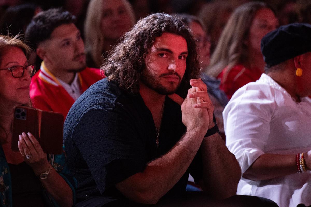 Kansas City Chiefs rookie Hunter Nourzad attends the 13th Annual Chiefs Style Lounge Tuesday at The LEX in downtown Kansas City. Several Chiefs players and front office people were in attendance.