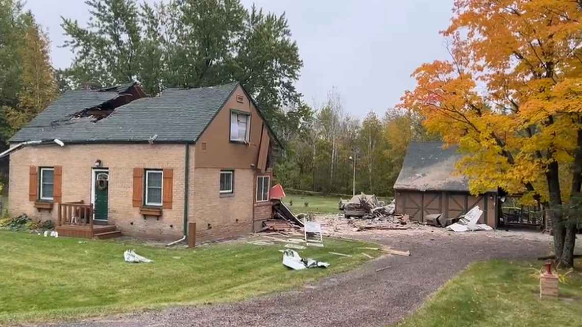 A small airplane crashed into a home in Hermantown, Minnesota, killing three people on board. Two people inside the home survived.