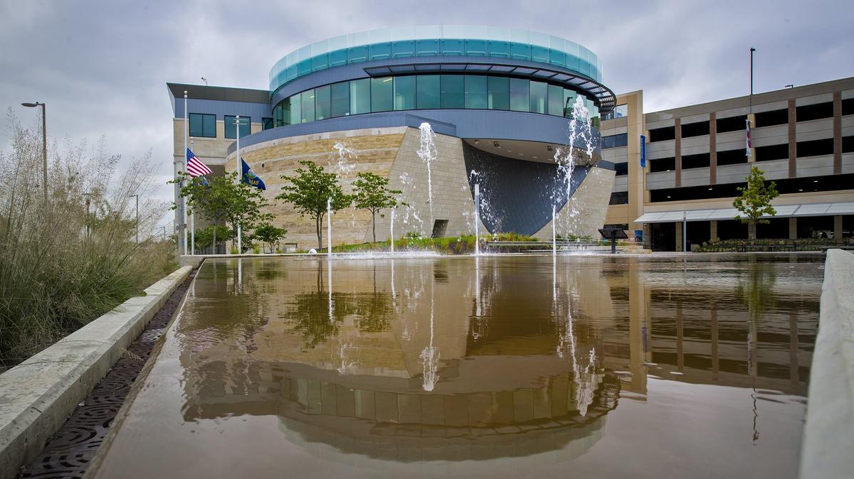 The new Lenexa City Hall is located at Lenexa City Center, 87th Street Parkway near Renner Boulevard.