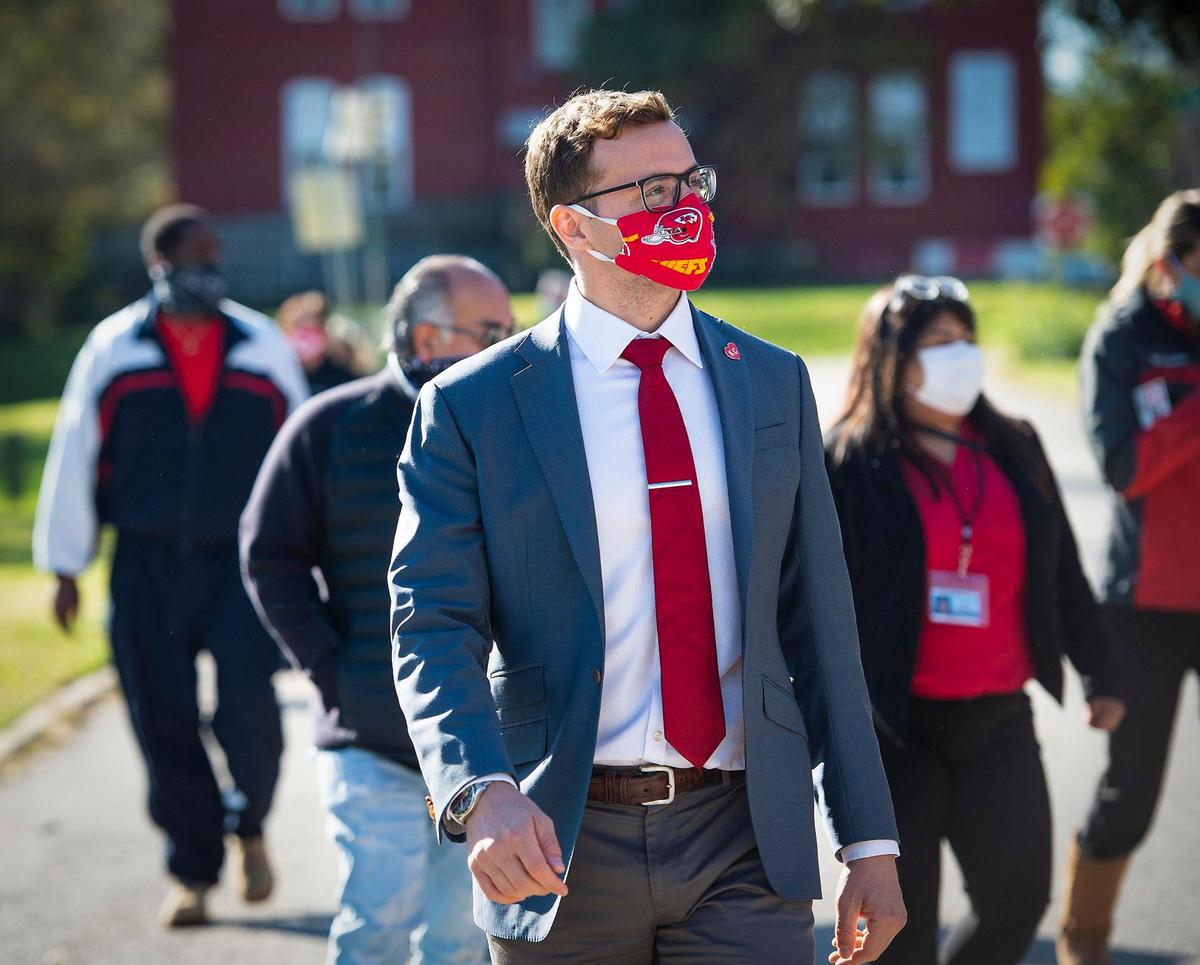 The morning after he was confirmed as city manager, Brian Platt joined Kansas City Mayor Quinton Lucas on a walking and listening tour of the Sheffield neighborhood last month.