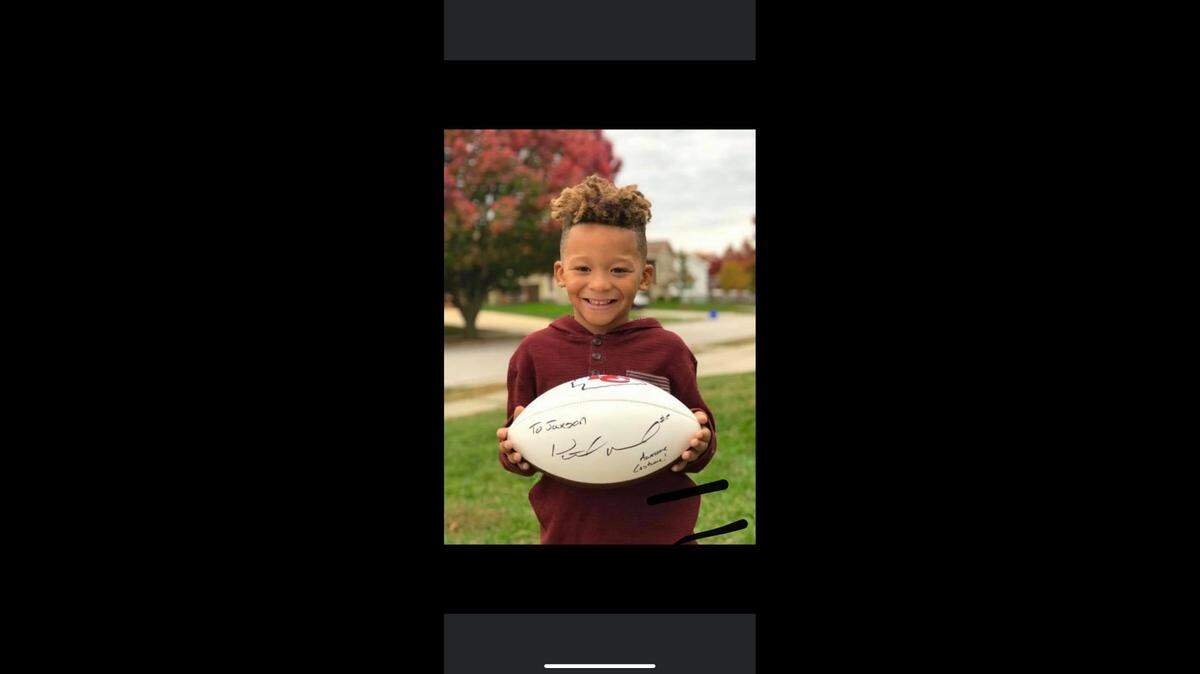 Nine-year-old Jaxson Proctor of the Northland went viral two Halloweens ago when he dressed as Patrick Mahomes, hair and all. The quarterback later gifted Jaxson with an autographed football.