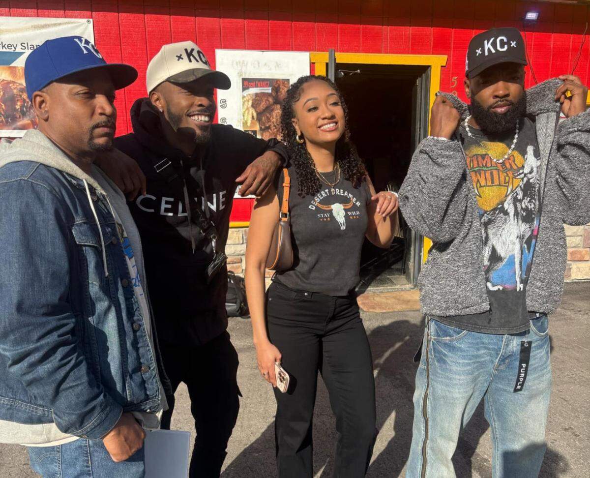 From left, ‘Stateline’ director Chuck Browne and actors DaJah Garrett, Petey McGee and Gerald Huston.