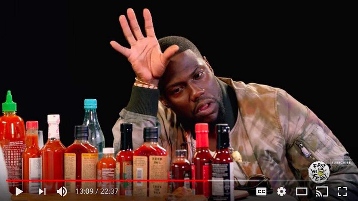 Comedian Kevin Hart grimaced after trying Kansas City-made Da’ Bomb Beyond Insanity hot sauce on the web series “Hot Ones.” “I’m going numb,” he told host Sean Evans.