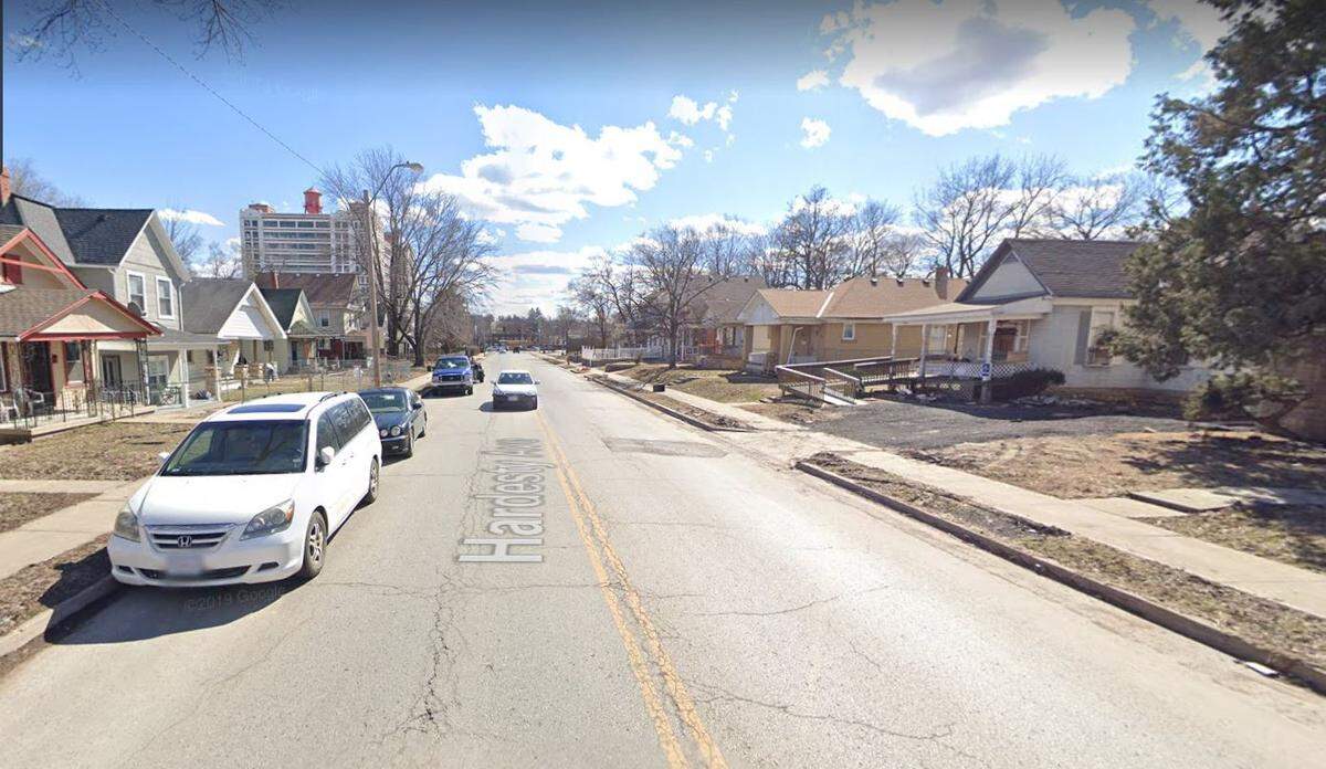 The 500 block of Hardesty Avenue in Kansas City can be seen in this Google Street View image.