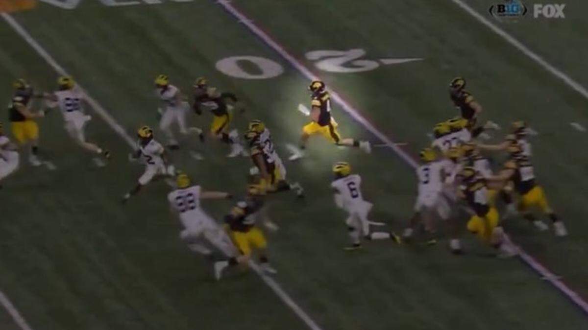 The highlighted player ran at least 150 yards.