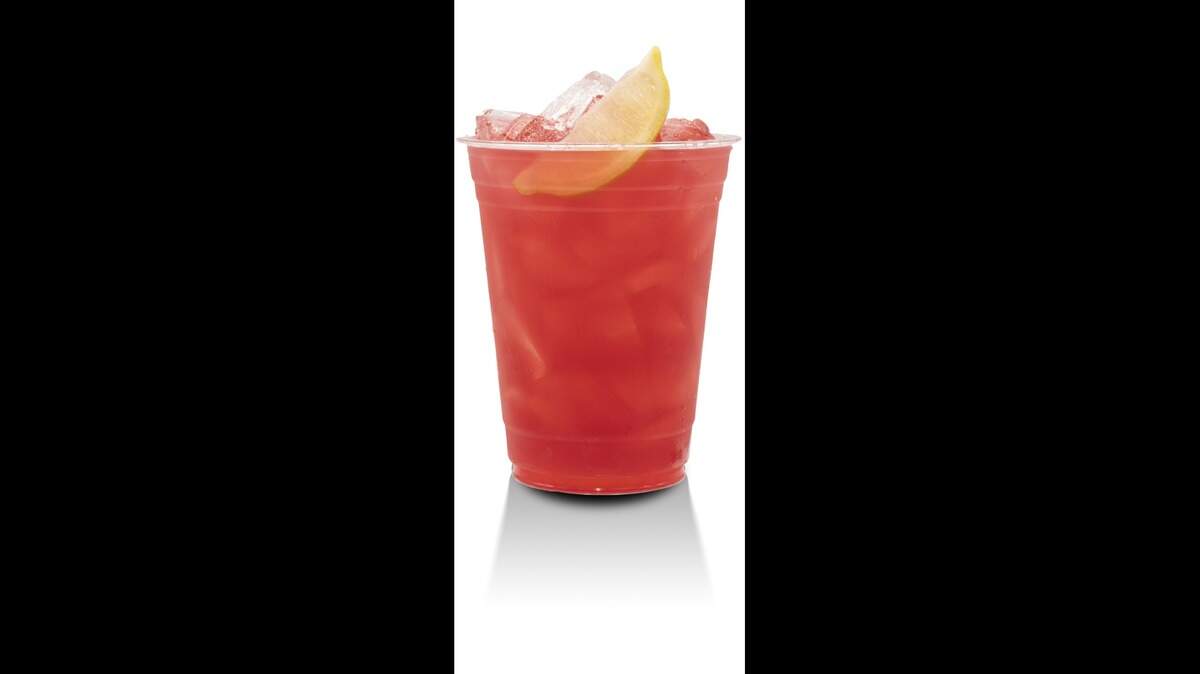 The Red Zone cocktail will have gin, lemonade and red passion fruit, served in souvenir pints. A photo of the souvenir cup was not available. Cost: $16.50.