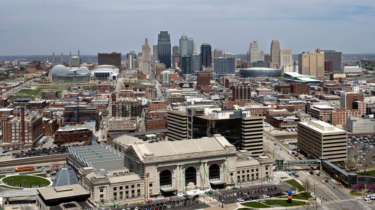 The view from Liberty Memorial in a 2018 photo.
