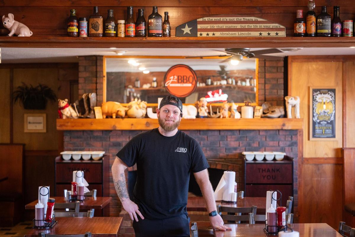 Josh Deal was a former general manager and vice president of Johnny’s before he bought it and reopened as J’s BBQ. Deal says he still does a lot of the cooking.