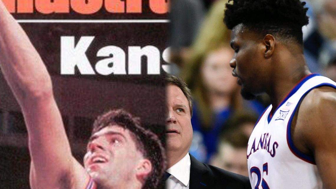 Former Kansas Jayhawks center Mark Randall, who made the cover of Sports Illustrated ahead of the 1991 Final Four, likes what he sees from the man who's breaking his school single-season field-goal record, current KU center Udoka Azubuike.