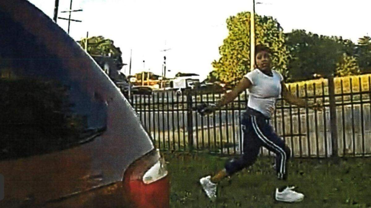 Prosecutors released an image showing a woman moments before she was shot by Kansas City police on Friday.