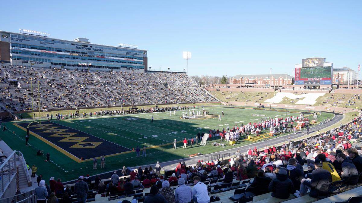 Arkansas plays Missouri on Faurot Field inside at Memorial Stadium during the second half of an NCAA college football game Saturday, Dec. 5, 2020, in Columbia, Mo. (AP Photo/L.G. Patterson)