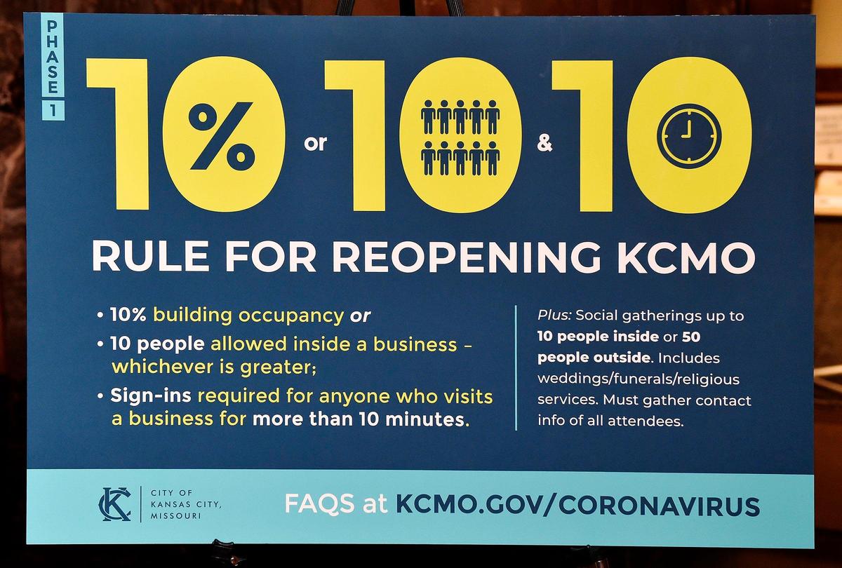 Kansas City Mayor Quinton Lucas and Public Health Department Director Rex Archer revealed the city’s “10/10/10” plan for reopening.
