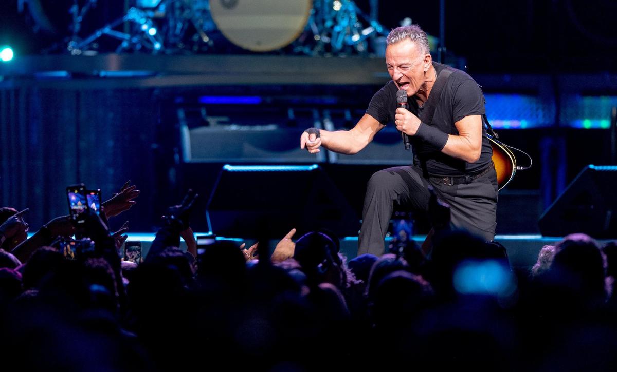 Bruce Springsteen performs at T-Mobile Center on Saturday, Feb. 18, 2023, in Kansas City.