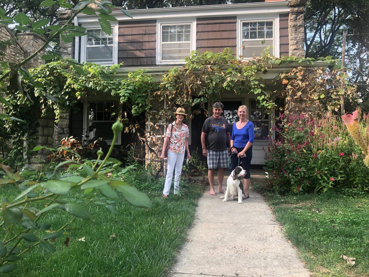 Karen and Jim Moninger, along with Rockhill resident Patricia Cleary Miller, left.