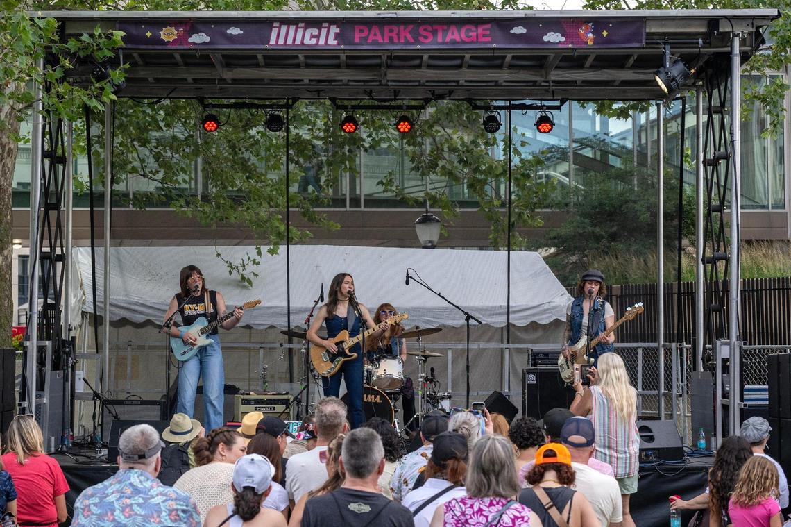 Katy Guillen and The Drive perform on the Park Stage during Boulevardia on Saturday, June 14, in Kansas City.