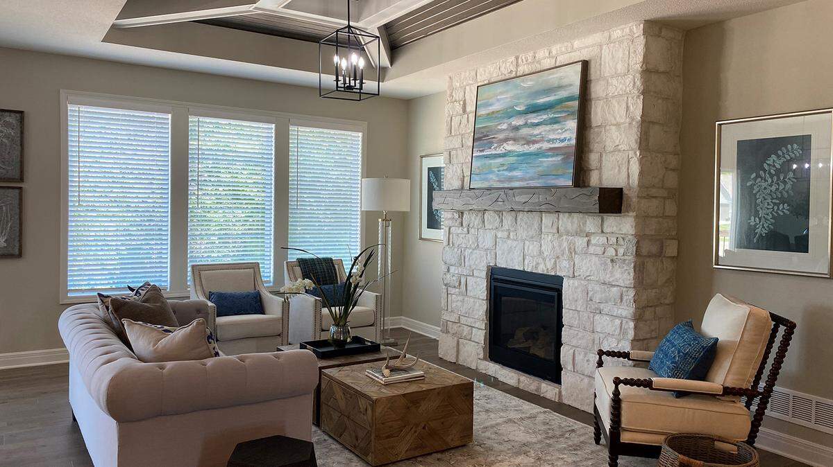 The Oakmont model in The Cottages is a spacious, two-bedroom, two-bathroom, Ranch-style maintenance-provided home encompassing over 1,650 feet of living space.