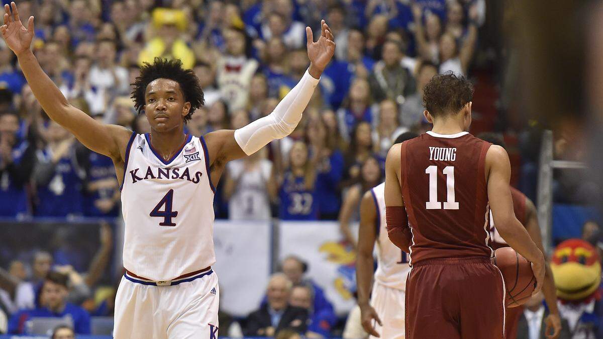 Devonté Graham's No. 4 jersey will someday hang in the rafters at Allen Fieldhouse. Graham was chosen Big 12 player of the year in a unanimous vote of the league’s coaches.