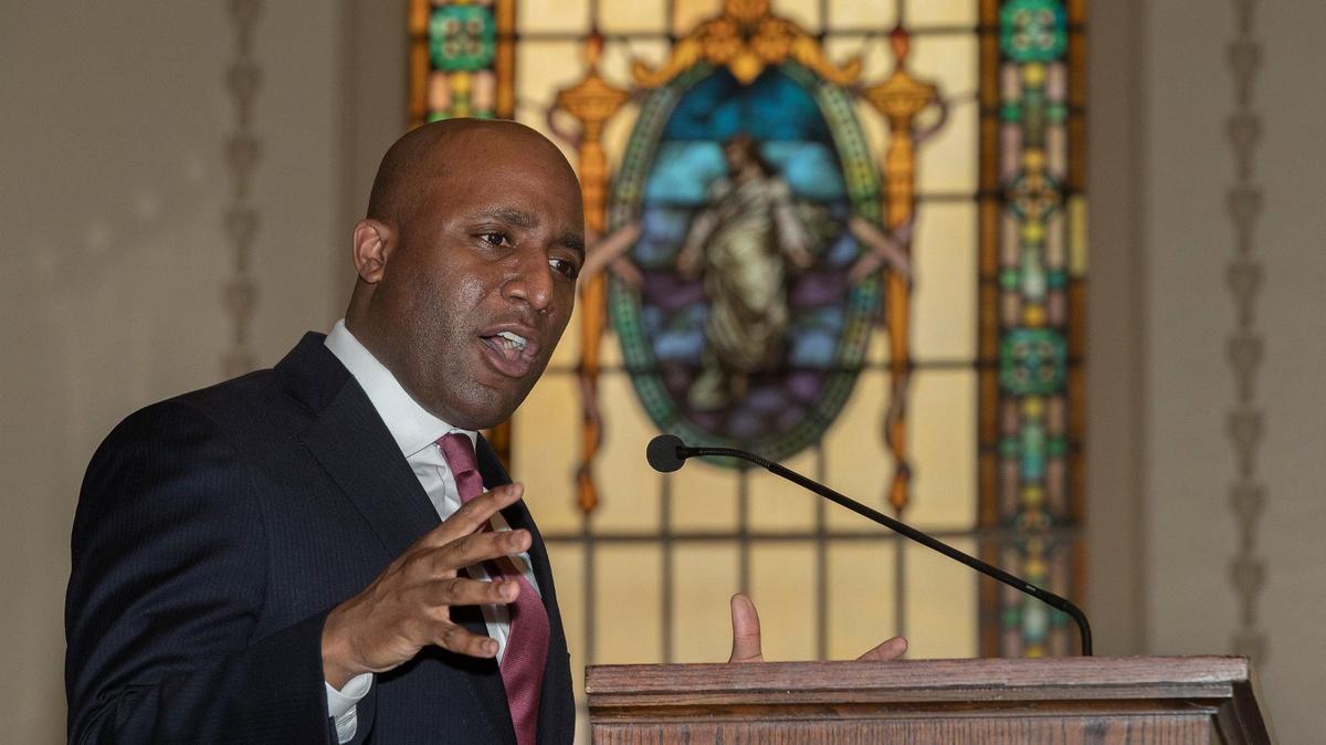 Kansas City Mayor, Quinton Lucas spoke at the 38th Annual Martin Luther King Jr. Birthday Celebration at the John Gano Memorial Chapel at William Jewell College, Monday, Jan 17 2022