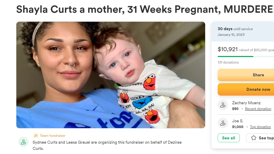 The family of Shayla Curts, a 22-year-old mother murdered in Kansas City earlier this month, has set up a GoFundMe to offset costs for her funeral and to help support her children.