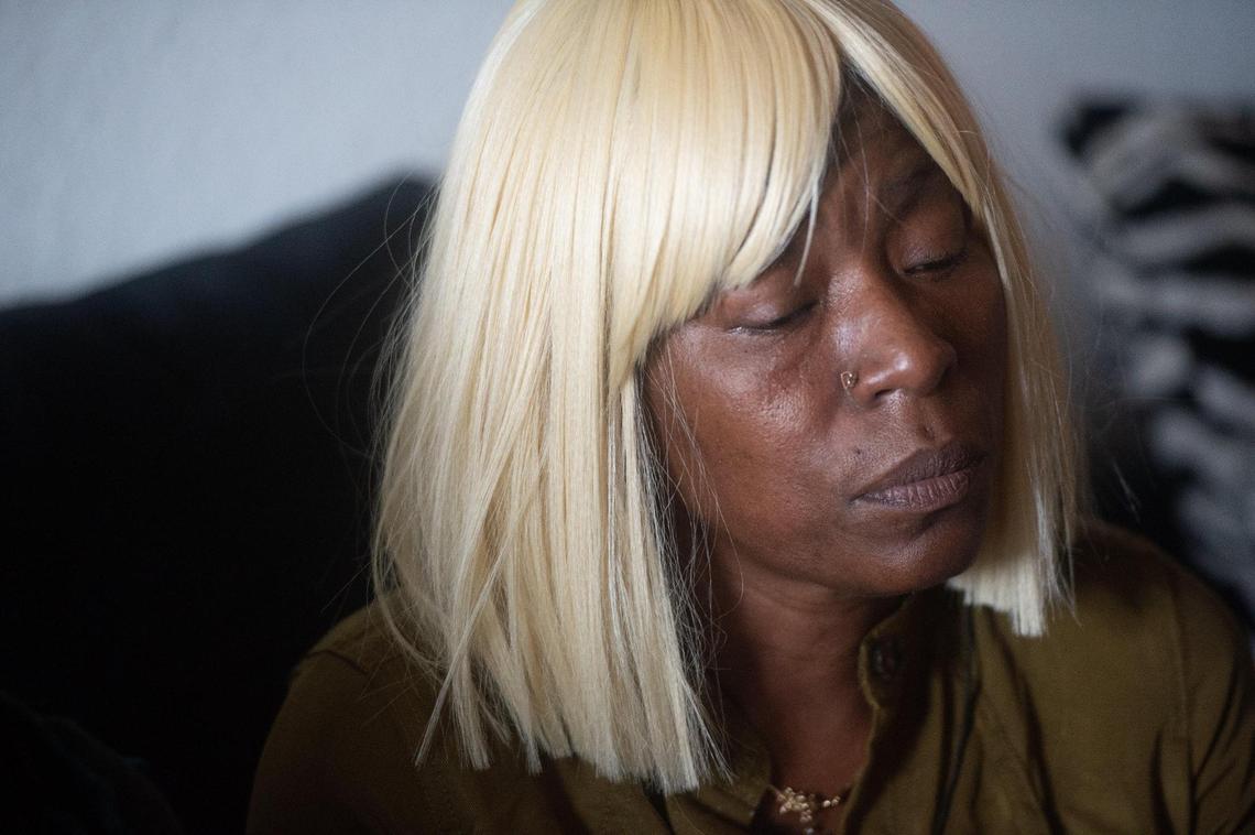 Mary Freeman, mother of Roy Bausby, 21, and Gabrial Freeman, 20, both of whom were gunned down on Dec.16, 2020, at Canyon Creek Apartments in south Kansas City, asks young people to put down their guns and give each other a chance to grow and live lives. Freeman, a mother of six children, lost her eldest son Derrick Freeman to a homicide in 2016.