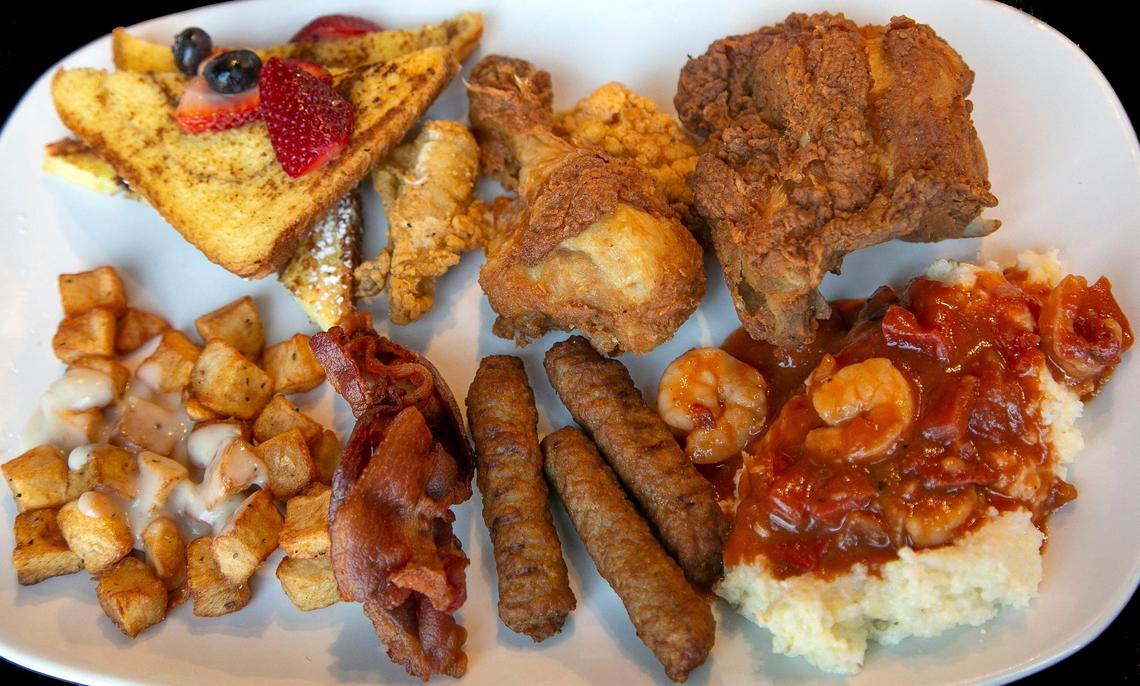 Marquez “Quez” Beasley, host of the live talk show “Quez Presents” hosted a mother’s day show and brunch Saturday, May 7, 2022 at Soiree Steak and Oyster House, 1512 E. 18th Street, Kansas City.