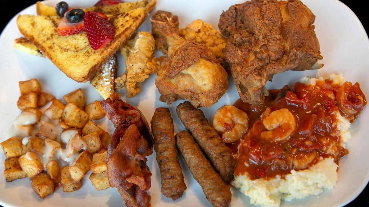 A Mother’s Day brunch spread at Soiree Steak and Oyster House in 2022.