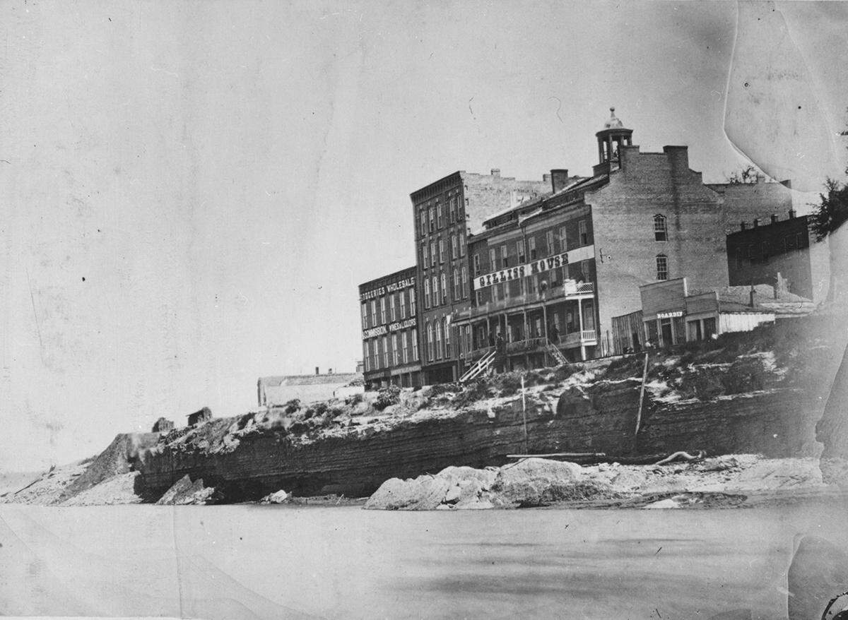 The limestone ledge that became Westport Landing. 1867.