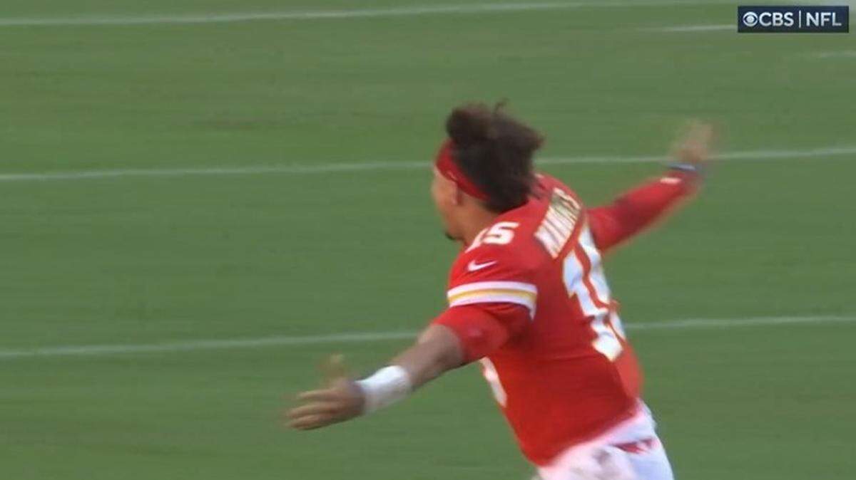 Patrick Mahomes was a tad excited.