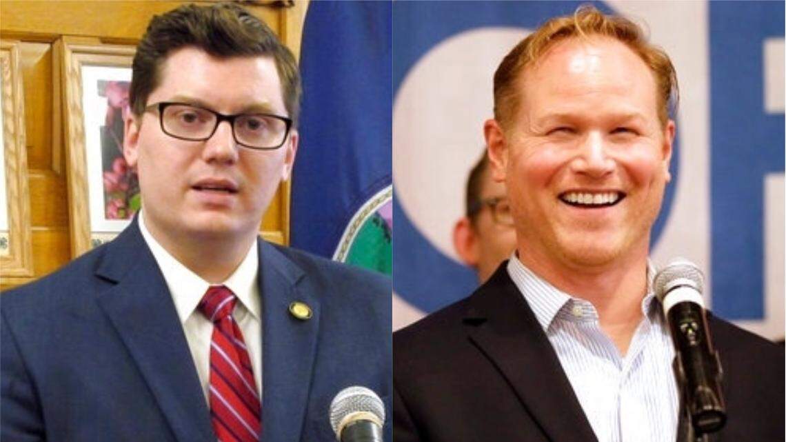 Kansas State Treasurer Jake LaTurner and U.S. Rep. Steve Watkins